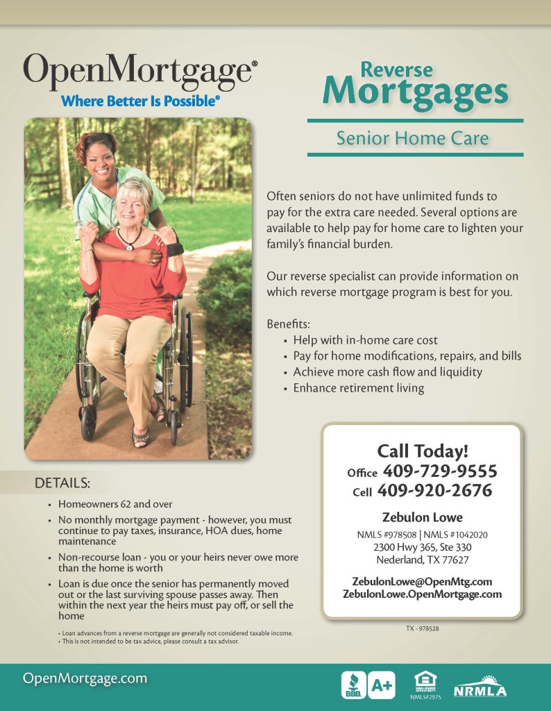 Open Mortgage Reverse Mortgages Beaumont Tx, Zebulon Lowe, reverse mortgage Beaumont TX, retirement planning Beaumont TX, retirement planning SETX, retirement planning Port Arthur, retirement planning Orange TX