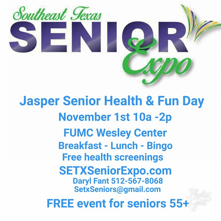 Health Fair Jasper, Health Fair Newton, Senior Events Jasper, Senior Events Lufkin, Senior Expo Lufkin, Senior Events Sam Rayburn