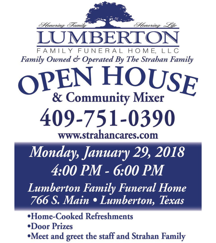 Lumberton Family funeral home open house, senior events Hardin County, senior activities Lumberton TX, Senior Calendar Southeast Texas, SETX senior calendar,