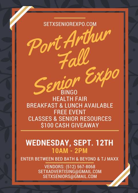 Port Arthur Senior Expo, Mid County Senior Activities, Central Mall Health Fair, Central Mall senior day, Bingo Port Arthur, SETX Bingo,