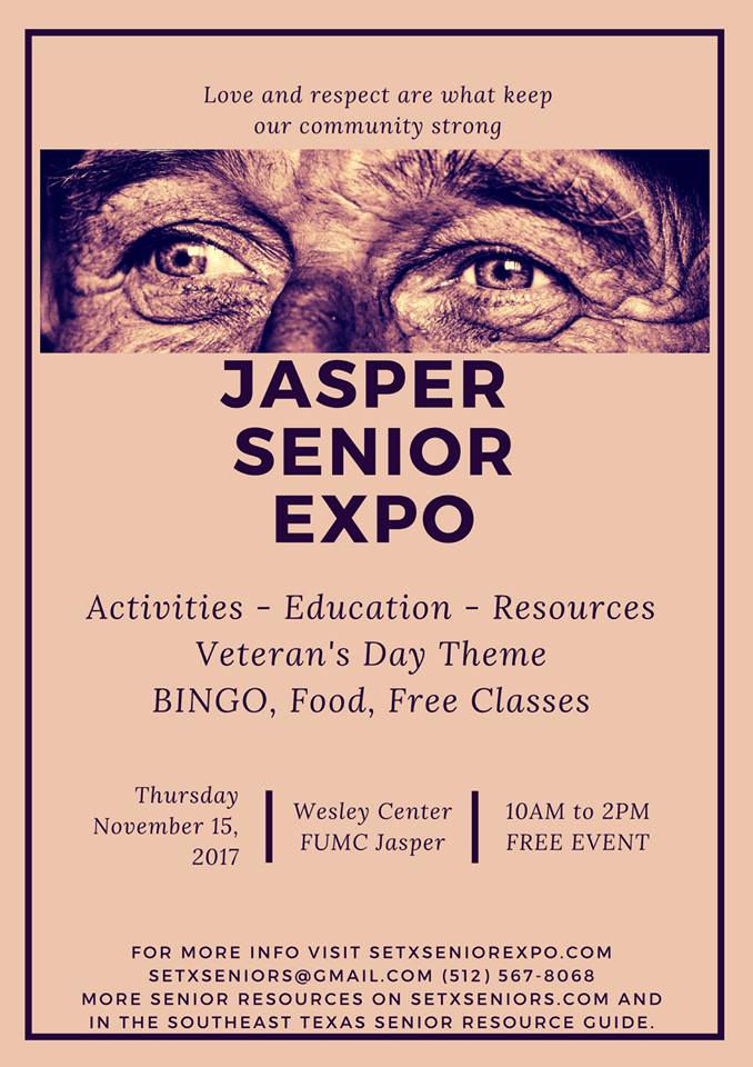 Jasper Senior Expo, Jasper Senior Health Fair, senior events Jasper TX, senior activities Jasper TX, senior resources Jasper County TX