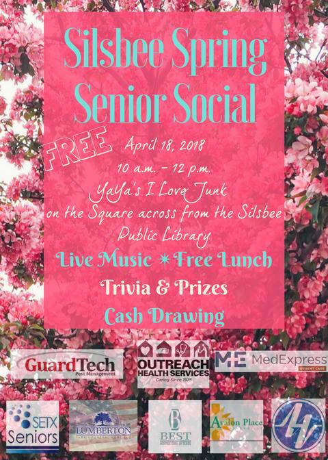 Senior Events Silsbee, Senior Activities Silsbee TX, Senior Fun Day Silsbee, Senior Social Silsbee,