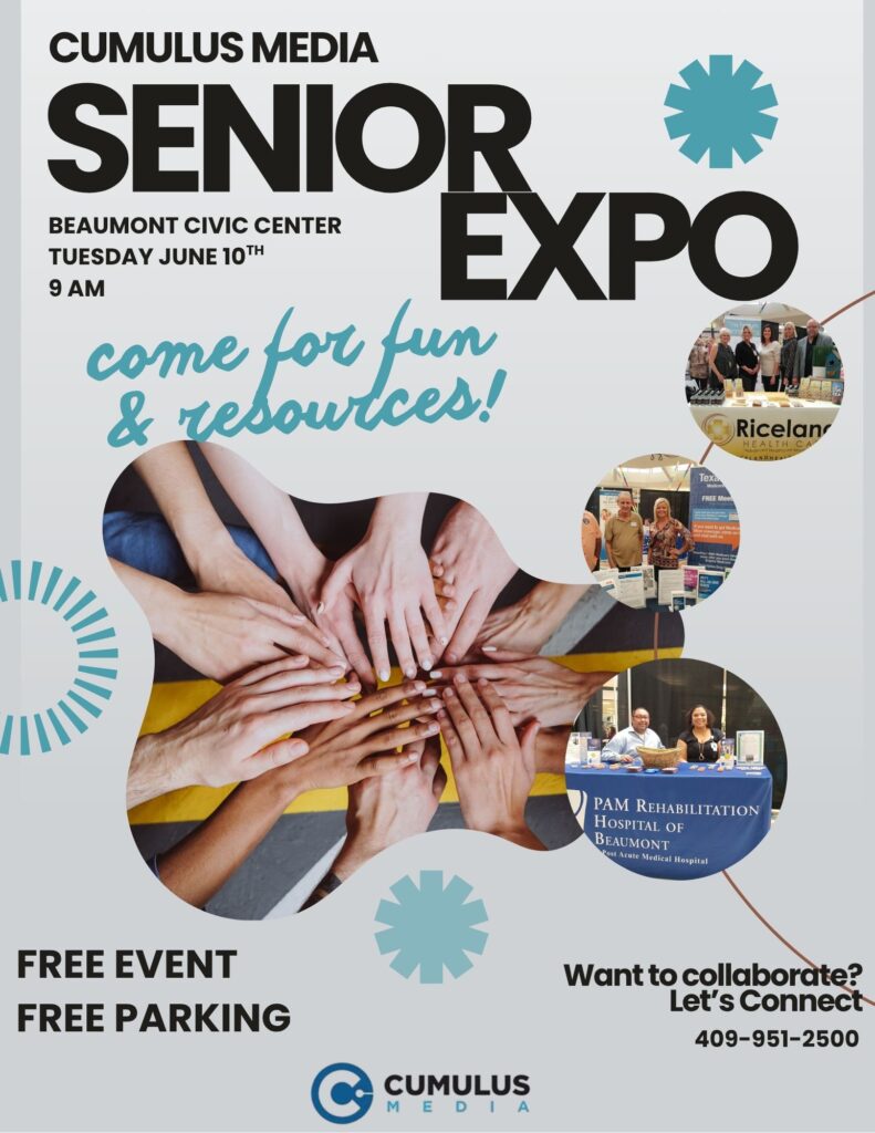 activities for seniors Beaumont Lumberton TX, entertainment for senior citizens Port Arthur Orange TX, senior citizen health fair Vidor Bridge City TX,